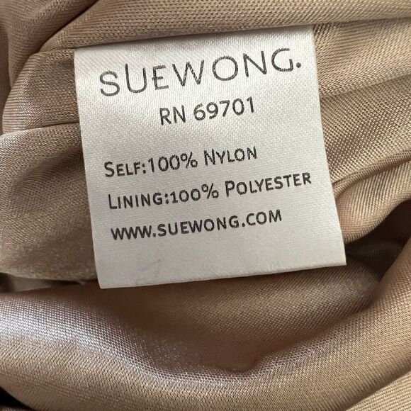 Sue Wong Dress Womens Size 2 Beaded Lace Mesh Overlay Black Whimsigoth - Picture 14 of 16